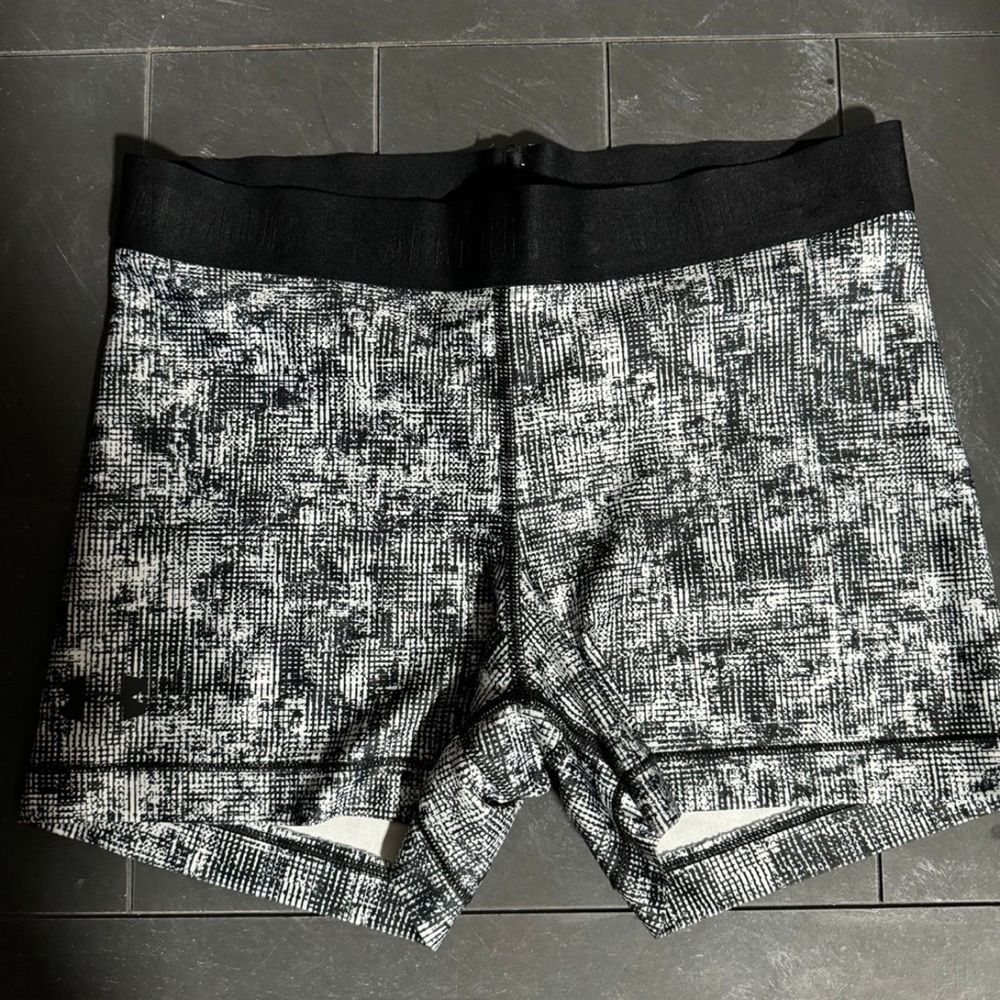 Under Armour Black and White Athletic Shorts